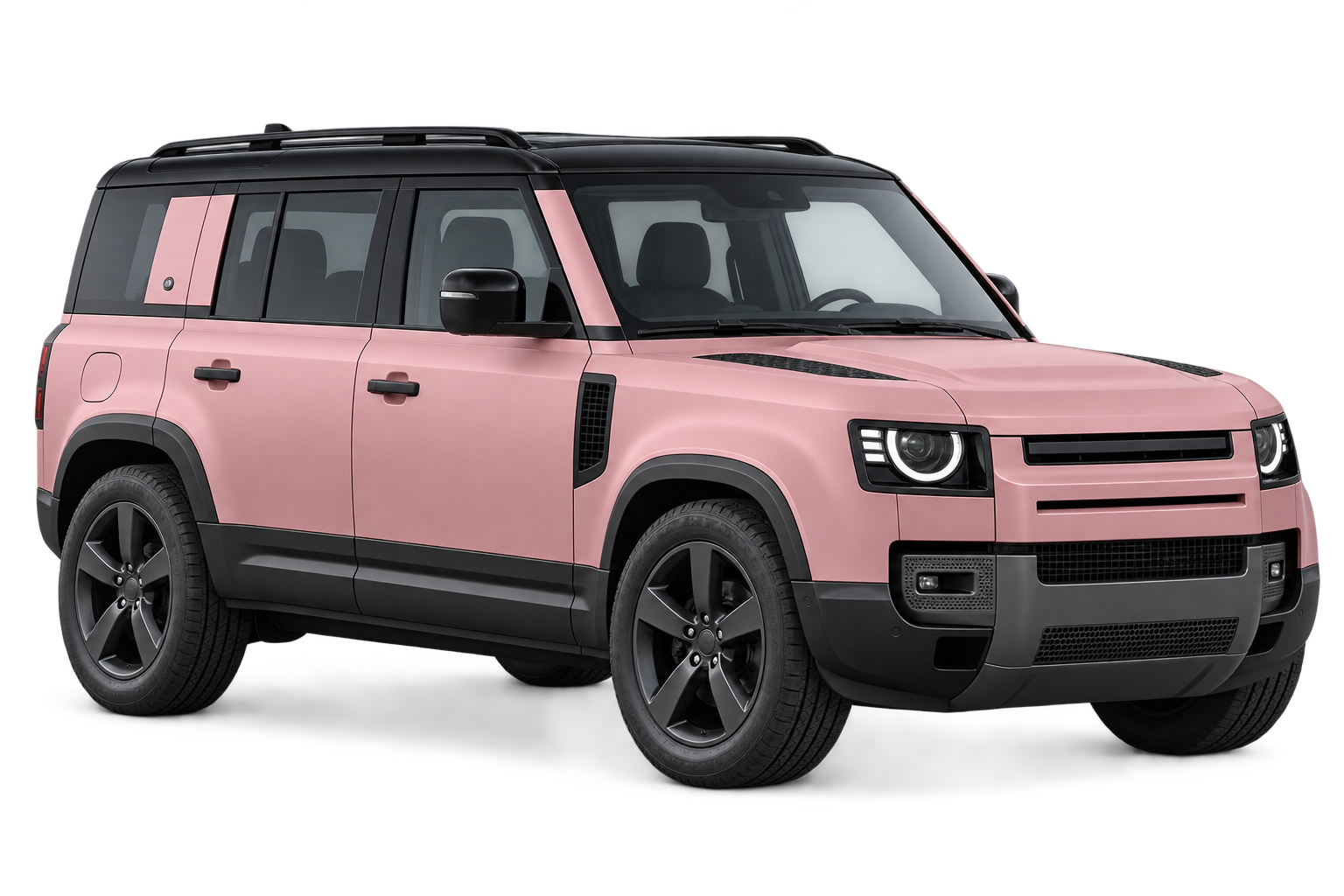 Defender rosa mate para ilustrar el análisis Eco Driving