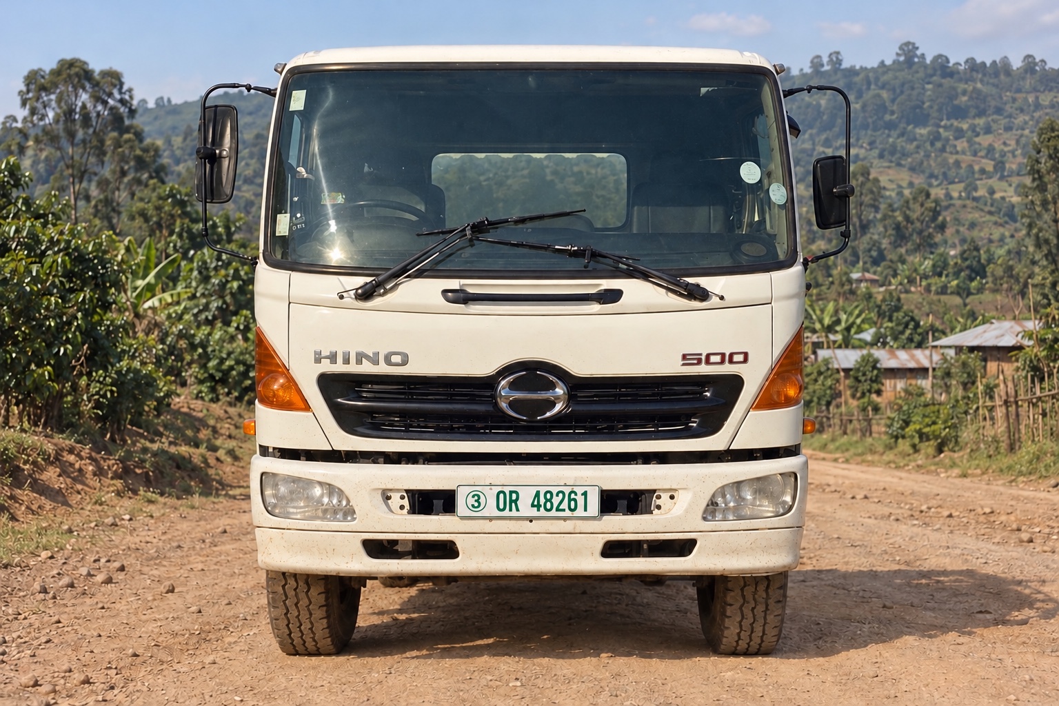 HINO coffee collection truck near Jimma, Ethiopia